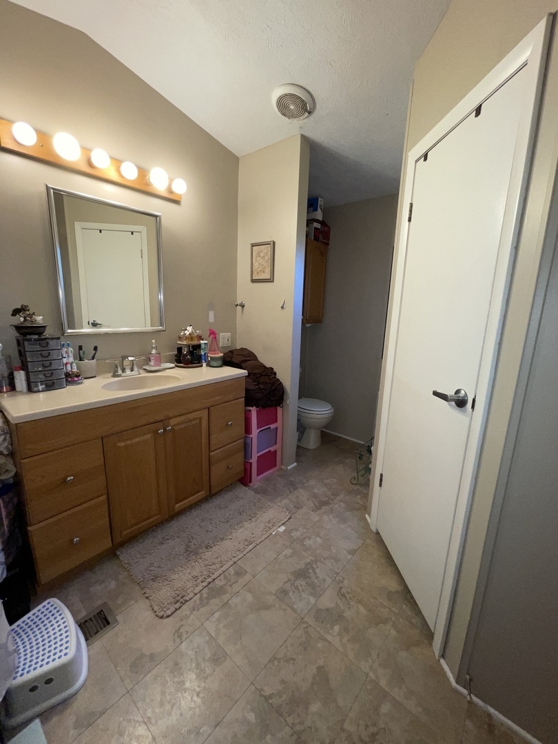 657 Huntsbridge Road Matteson, IL 60443 - Photo 3 of 8 a bathroom with a sink vanity and mirror