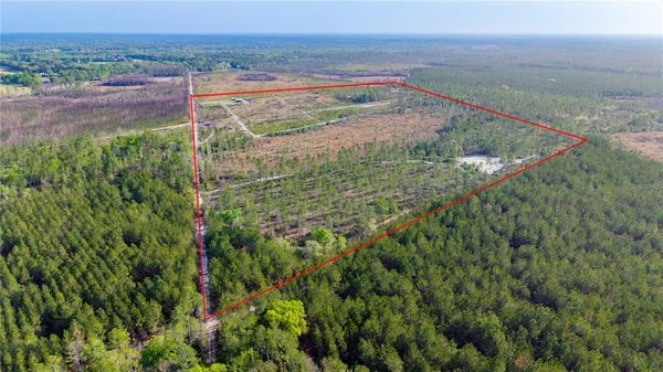 a view of a yard with an ocean view