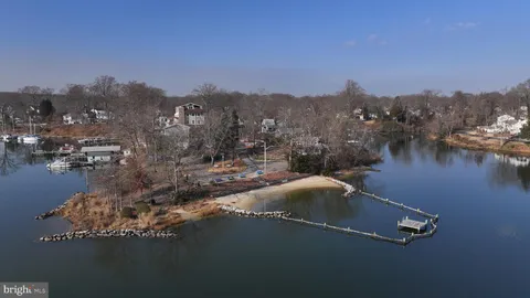 a view of a lake with a city