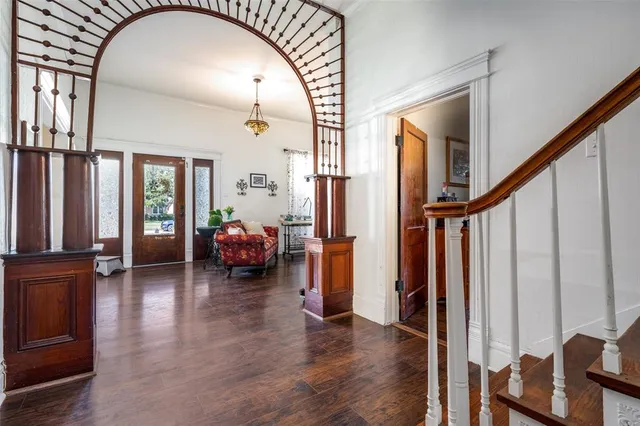 a view of livingroom with furniture and staircase