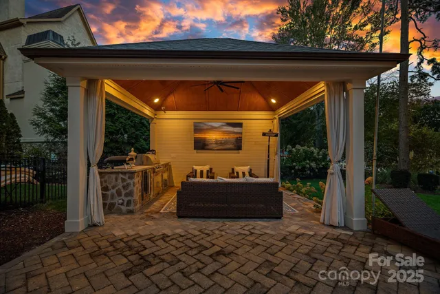 a view of a lake with outdoor space
