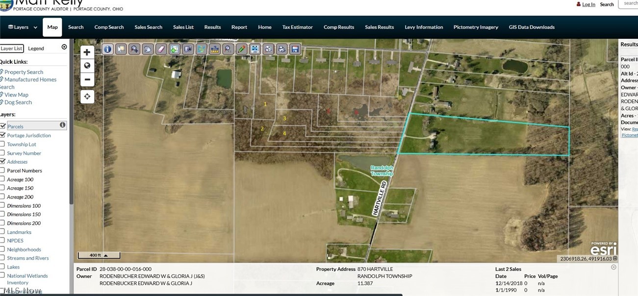 Hartville Road North Atwater, OH 44201 - Photo 2 of 10 Aerial overview of property's location featuring parcels 1-4 and extra (5 & 6)