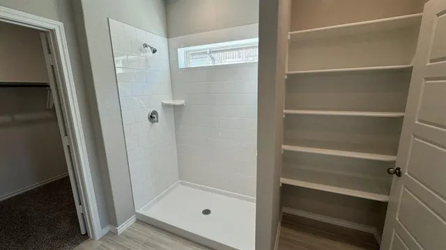 an empty room with a window