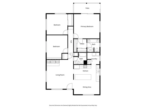 a picture of a small white building