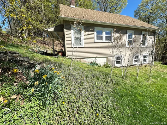 a view of yard covered with snow