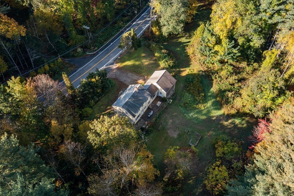 76 Amherst Road Pelham, MA 01002 - Photo 22 of 42 a aerial view of a house with yard swimming pool and outdoor seating