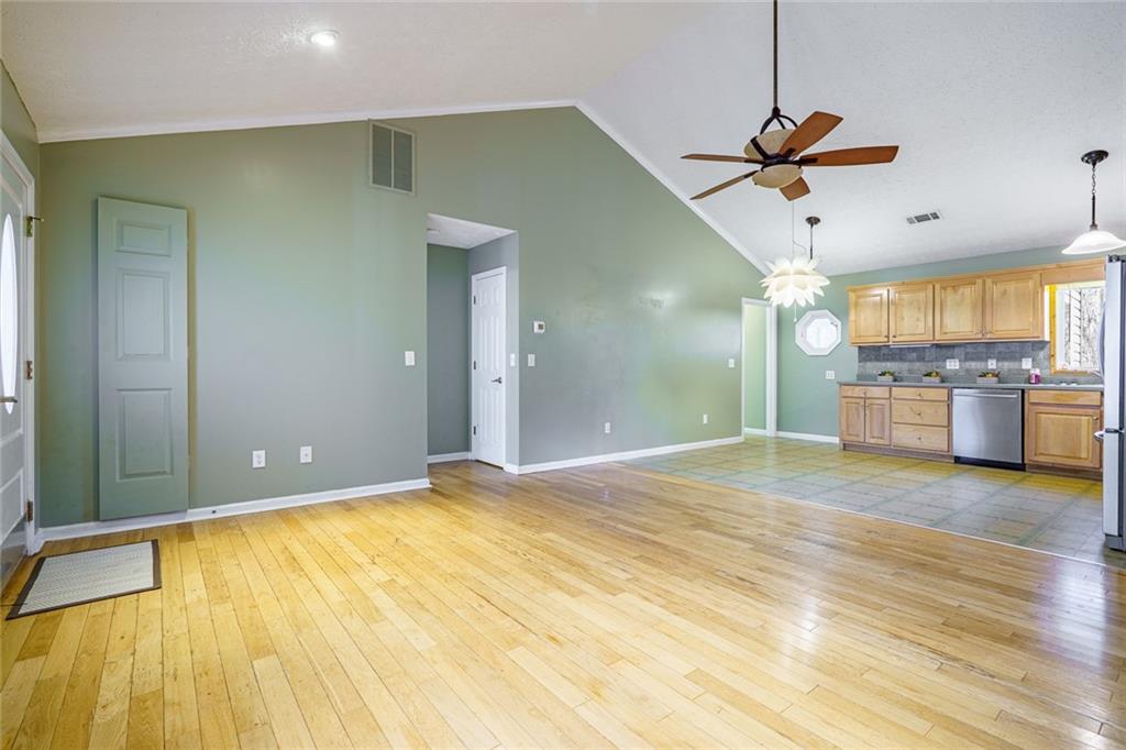 450 High Ridge Lane Dahlonega, GA 30533 - Photo 6 of 39 a view of a livingroom with a hall and kitchen view