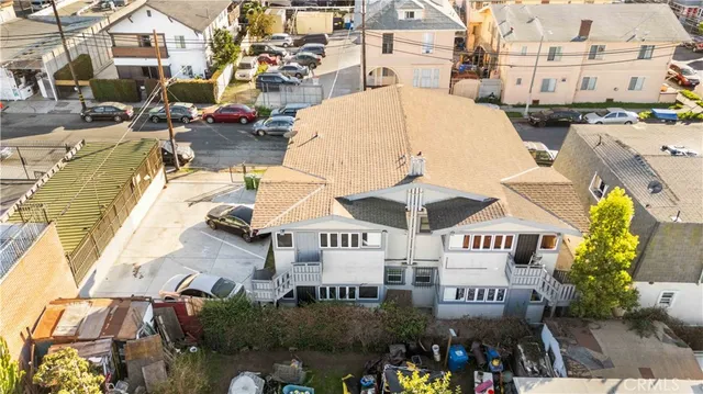a view of a city with tall buildings