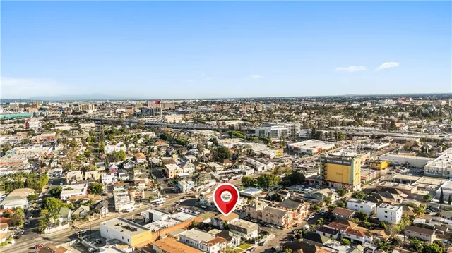 an aerial view of city