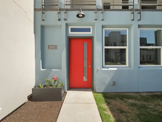 a front view of a house with entryway