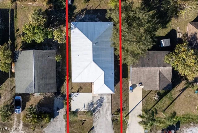 a view of houses and roads