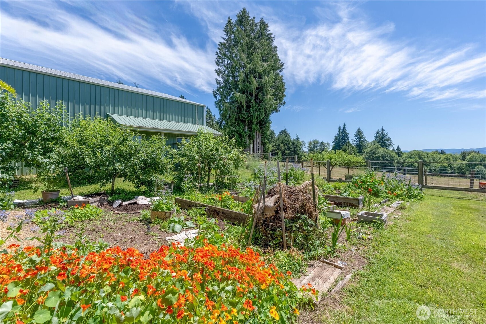 231 Robertson Road Longview, WA 98632 - Photo 34 of 37 a view of a garden with a lake