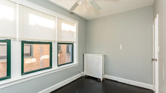 an empty room with a window