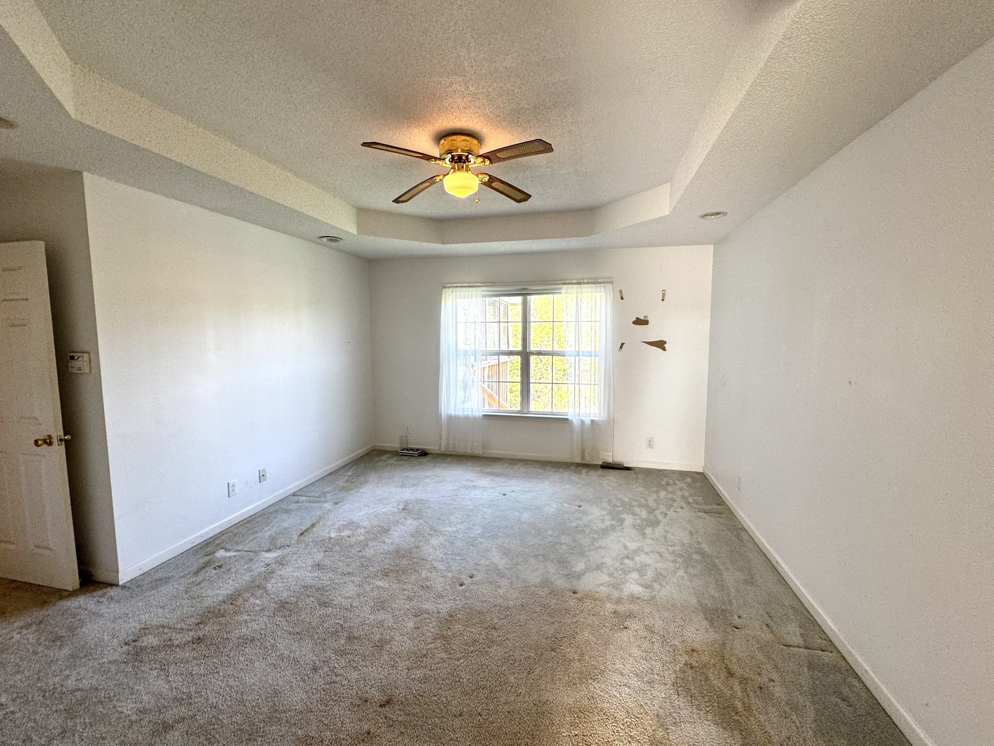 4207 Station Road Cunningham, TN 37052 - Photo 8 of 36 an empty room with windows and chandelier fan