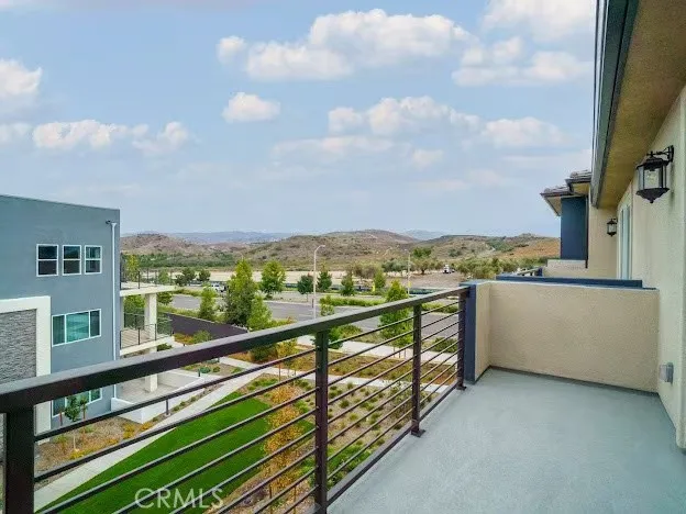 a view of city with balcony