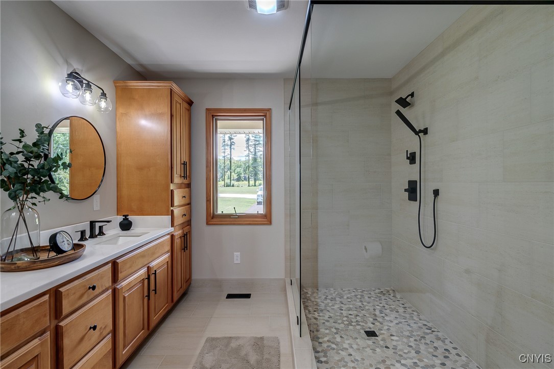 2811 White Haven Road Lenox, NY 13032 - Photo 24 of 50 Meticulous Updated Primary Bathroom with Double Si