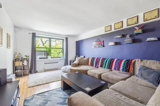 a living room with furniture and a couch