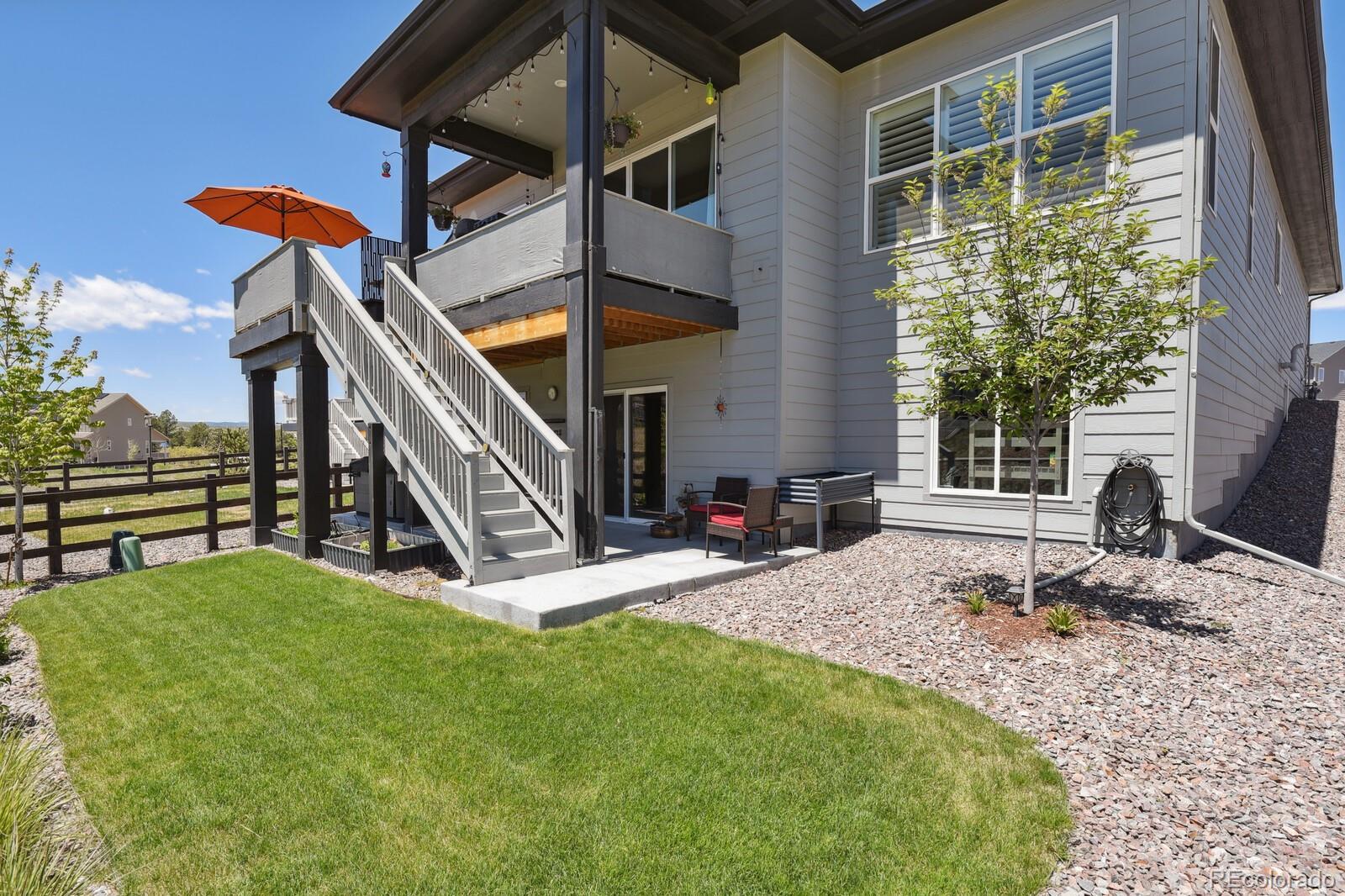 328 Simmental Loop Castle Rock, CO 80104 - Photo 20 of 20 a view of a house with backyard and sitting area