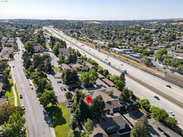 an aerial view of a city
