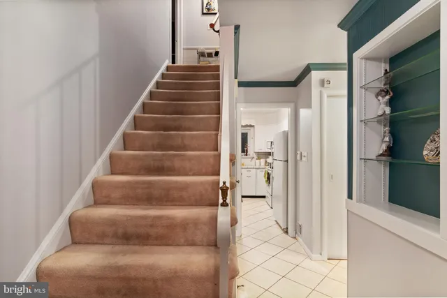 a view of an entryway with staircase