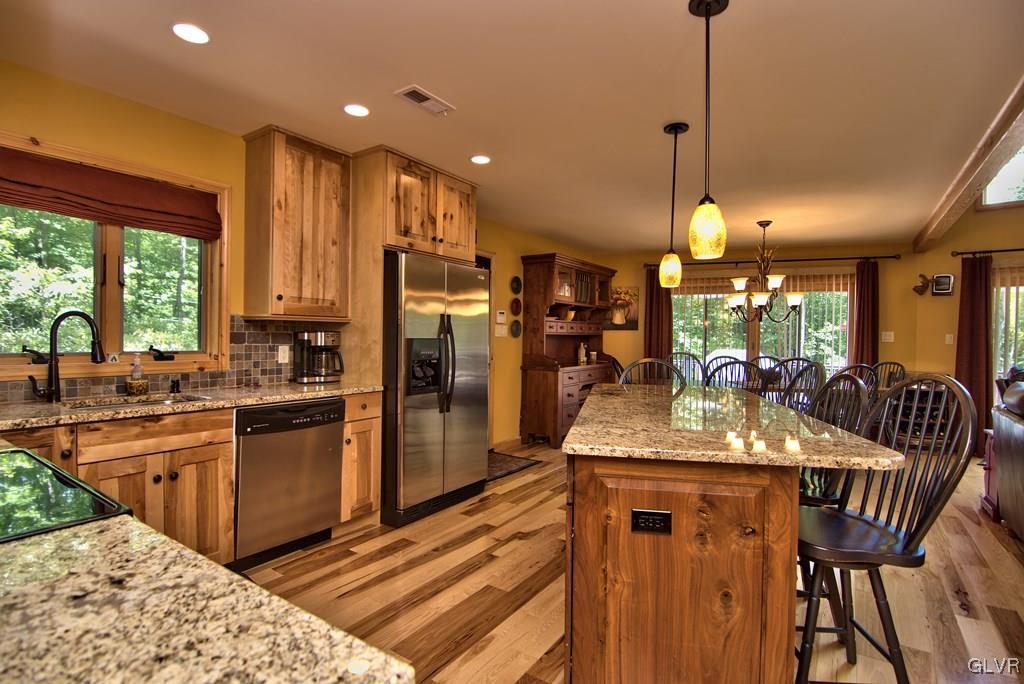 104 Rhododendron Road Jim Thorpe, PA 18229 - Photo 14 of 48 The kitchen features a beautiful black walnut isla