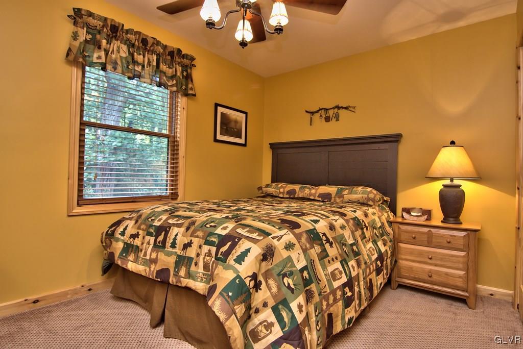 104 Rhododendron Road Jim Thorpe, PA 18229 - Photo 23 of 48 Bedroom 3 has wall-to-wall carpeting, a lighted fa
