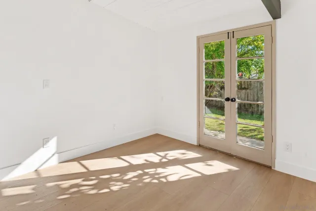 a view of a backyard with a garden