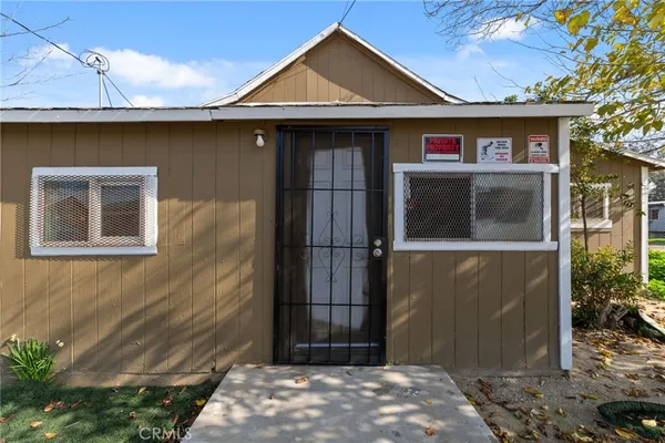 a front view of a house