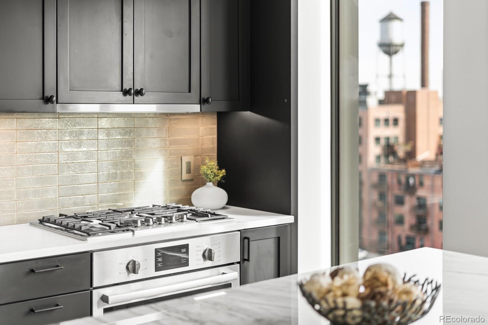 1750 Wewatta Street, Unit 1030 Denver, CO 80202 - Photo 22 of 50 a kitchen with a stove and a cabinet
