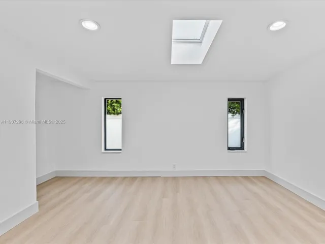 an empty room with a window