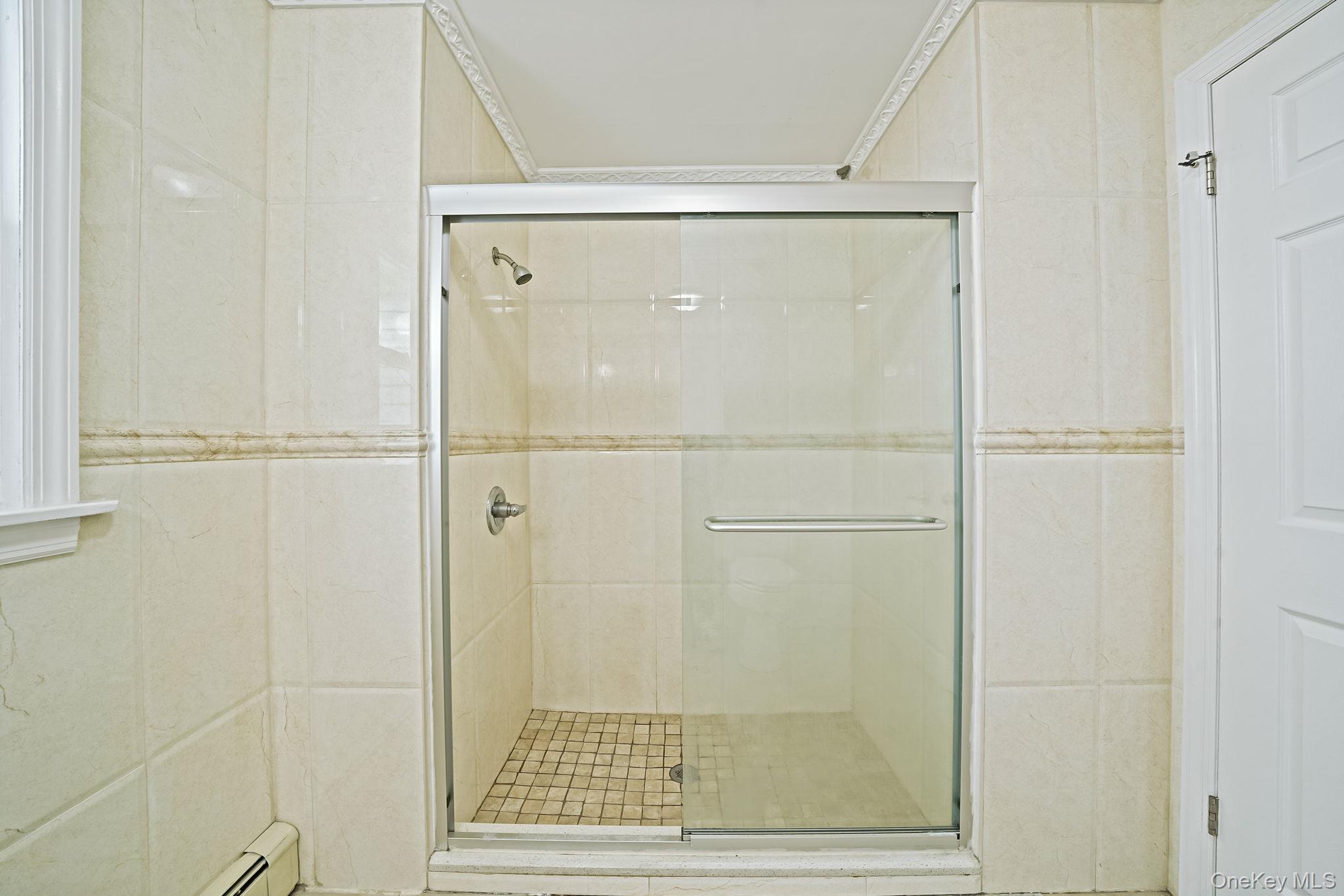 95 Lantern Road Hicksville, NY 11801 - Photo 30 of 36 a bathroom with a glass shower door