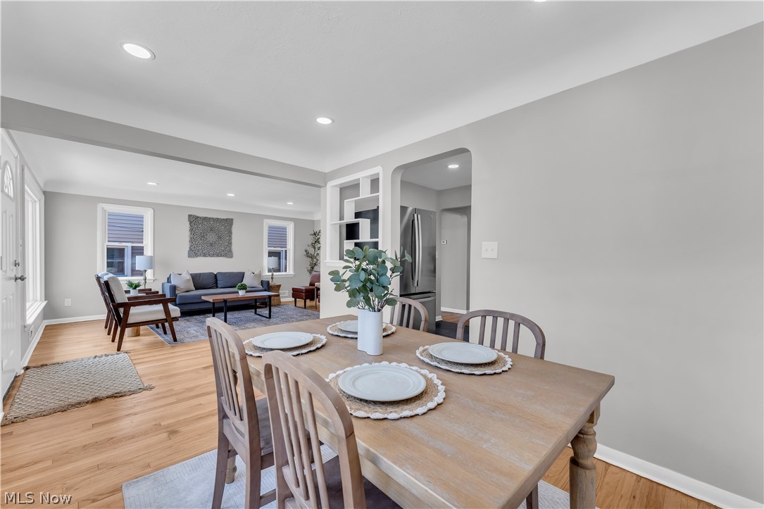 4322 Roadoan Road Brooklyn, OH 44144 - Photo 10 of 27 Dining room featuring light hardwood / wood-style flooring