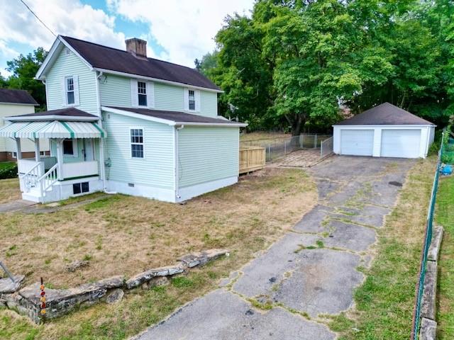 91 Blanche Road Fredericktown, PA 15333 - Photo 33 of 41 a view of a white house next to a yard with big trees