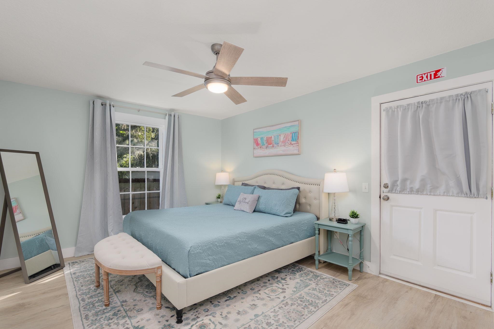 2 Clark Street St. Augustine, FL 32084 - Photo 17 of 39 a bedroom with a bed and a window