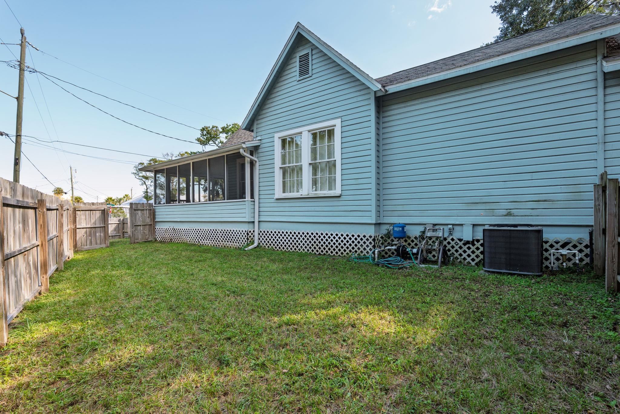 2 Clark Street St. Augustine, FL 32084 - Photo 31 of 39 a view of a backyard of the house