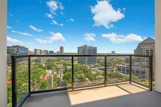 a view of sky from balcony