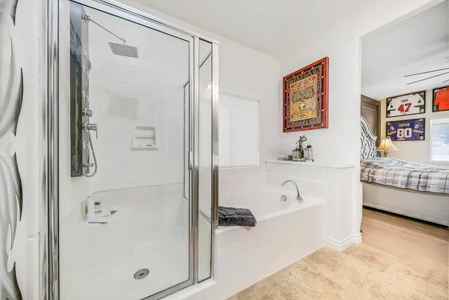 a view of swimming pool with a patio