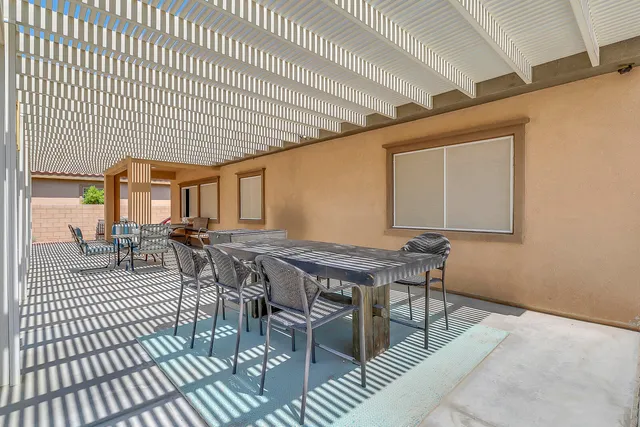 a living room with furniture a rug and a potted plant