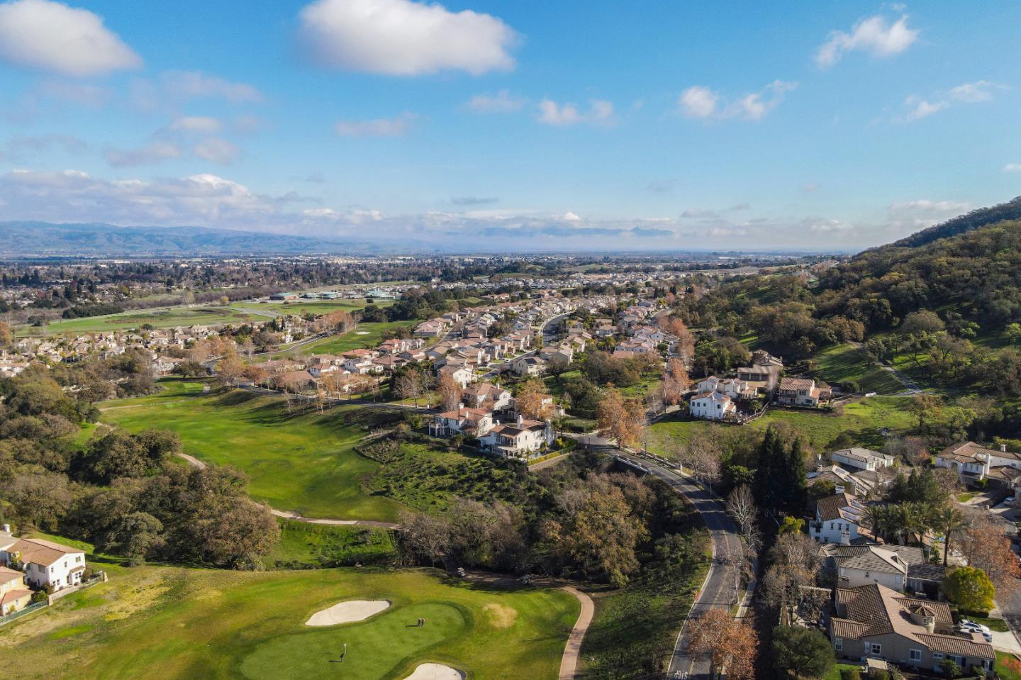 1960 County Down Way Gilroy, CA 95020 - Photo 54 of 62 an aerial view of residential houses with outdoor space and trees