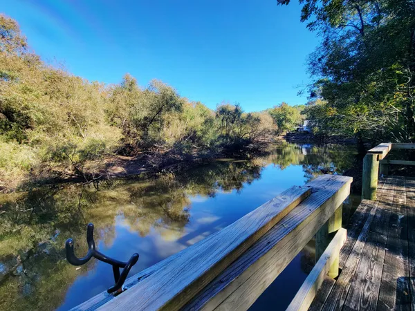 a view of a lake with a mountain
