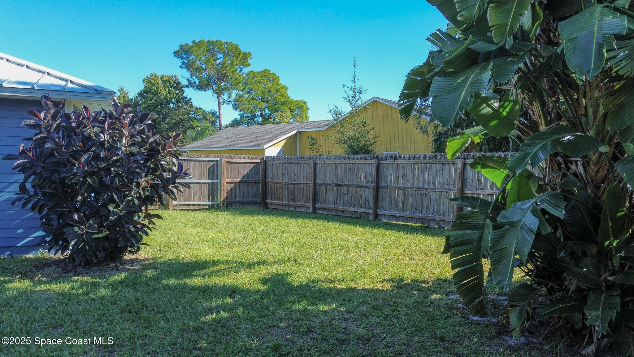 871 Southern Pine Trail Rockledge, FL 32955 - Photo 34 of 37 a view of a backyard with a garden and plants