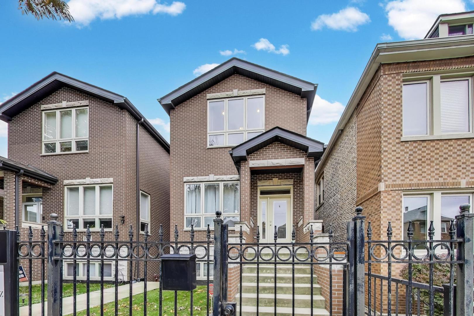 a front view of houses