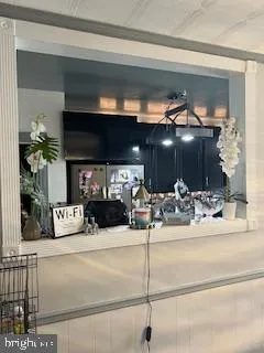 a view of a entryway door of the living room