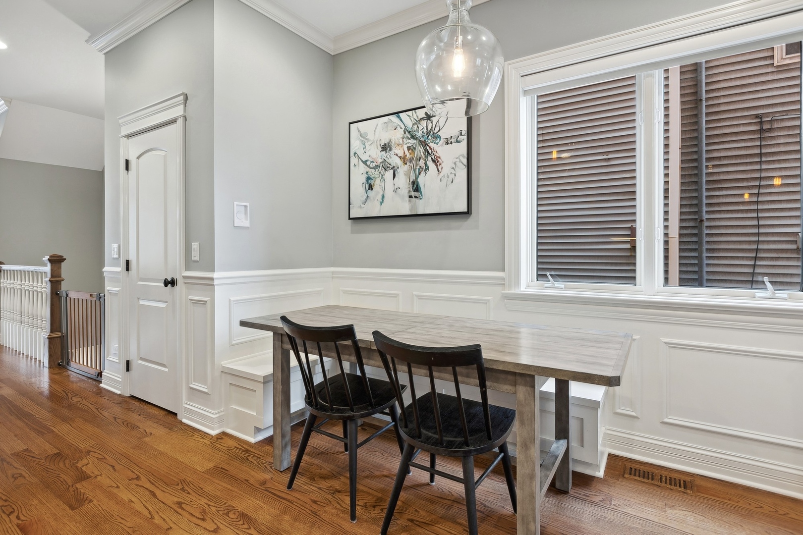 1520 West Diversey Parkway, Unit 1 Chicago, IL 60614 - Photo 9 of 31 a view of a dining room with furniture and wooden floor