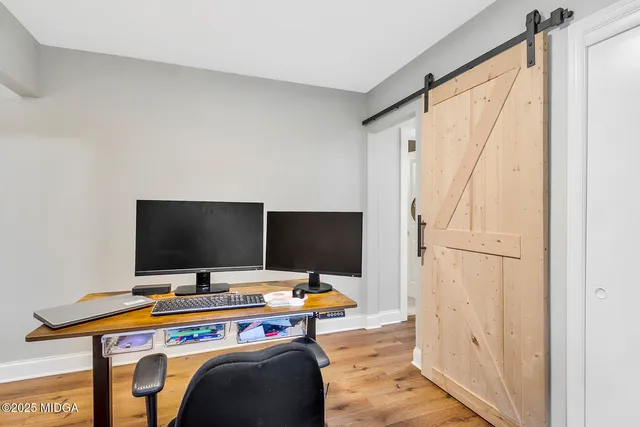 a backyard of a house with seating space