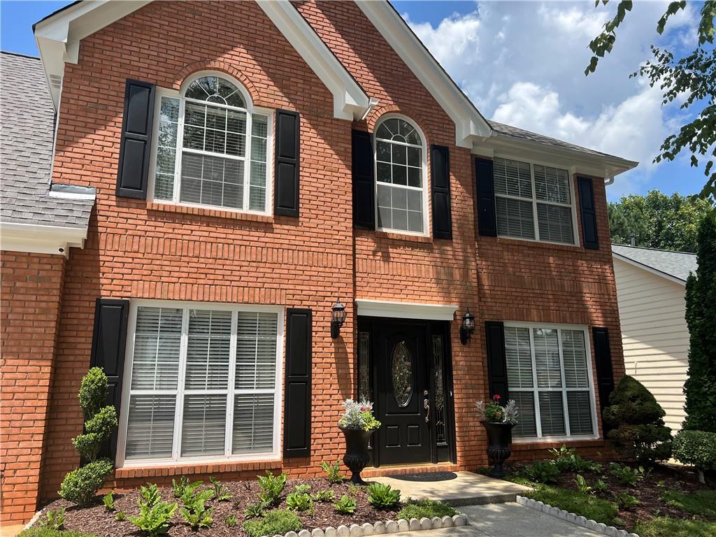 a front view of a house