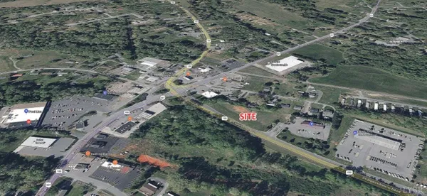 an aerial view of a city