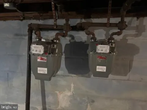 a close view of water heater room