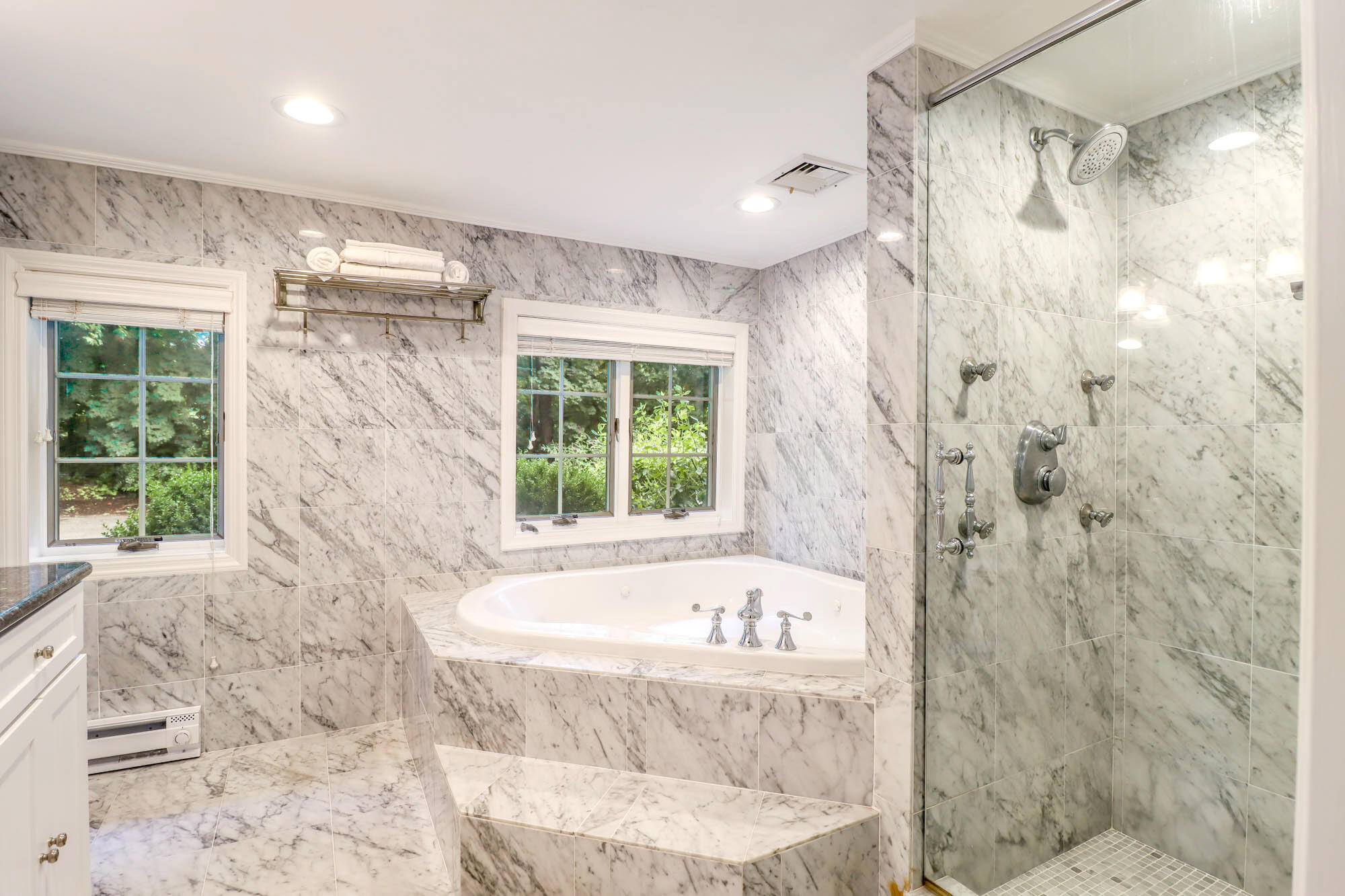 262 White Oak Shade Road New Canaan, CT 06840 - Photo 10 of 37 a bathroom with a bathtub and shower