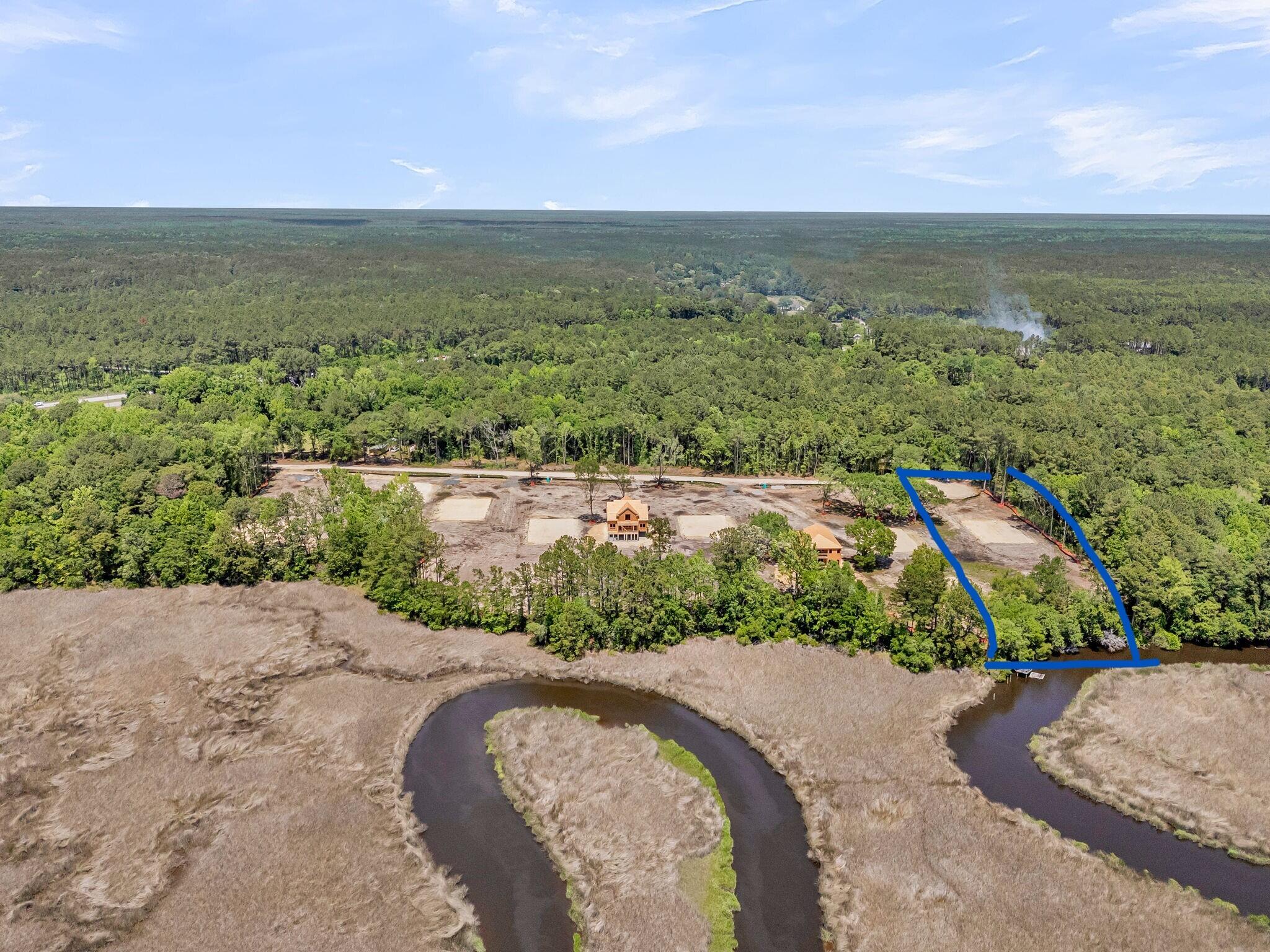 1150 Theodore Brunson Road Awendaw, SC 29429 - Photo 1 of 10 Lot 1 outline in blue